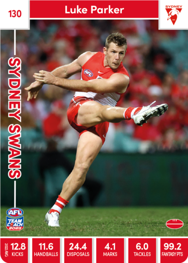 2023 AFL Teamcoach Base Card-#130 Luke Parker Swans