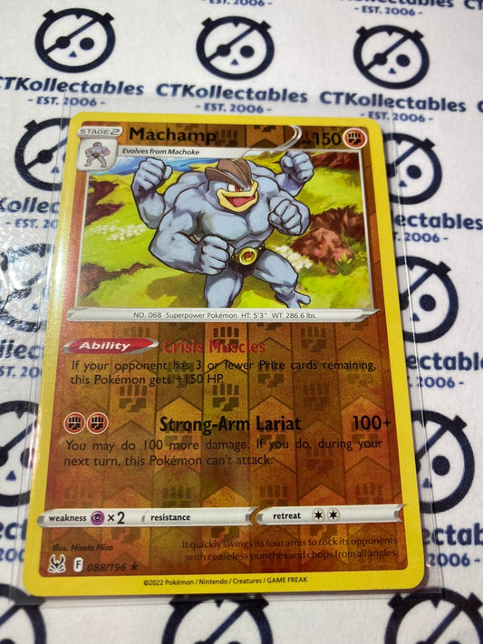 Machamp Reverse Holo Rare #088/196 2022 Sword & Shield Lost Origin Pokemon Card