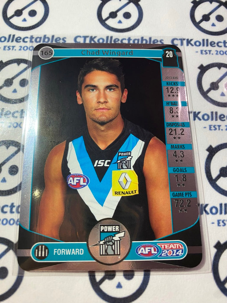 2014 AFL Teamcoach Silver Parallel #165 Chad Wingard Power