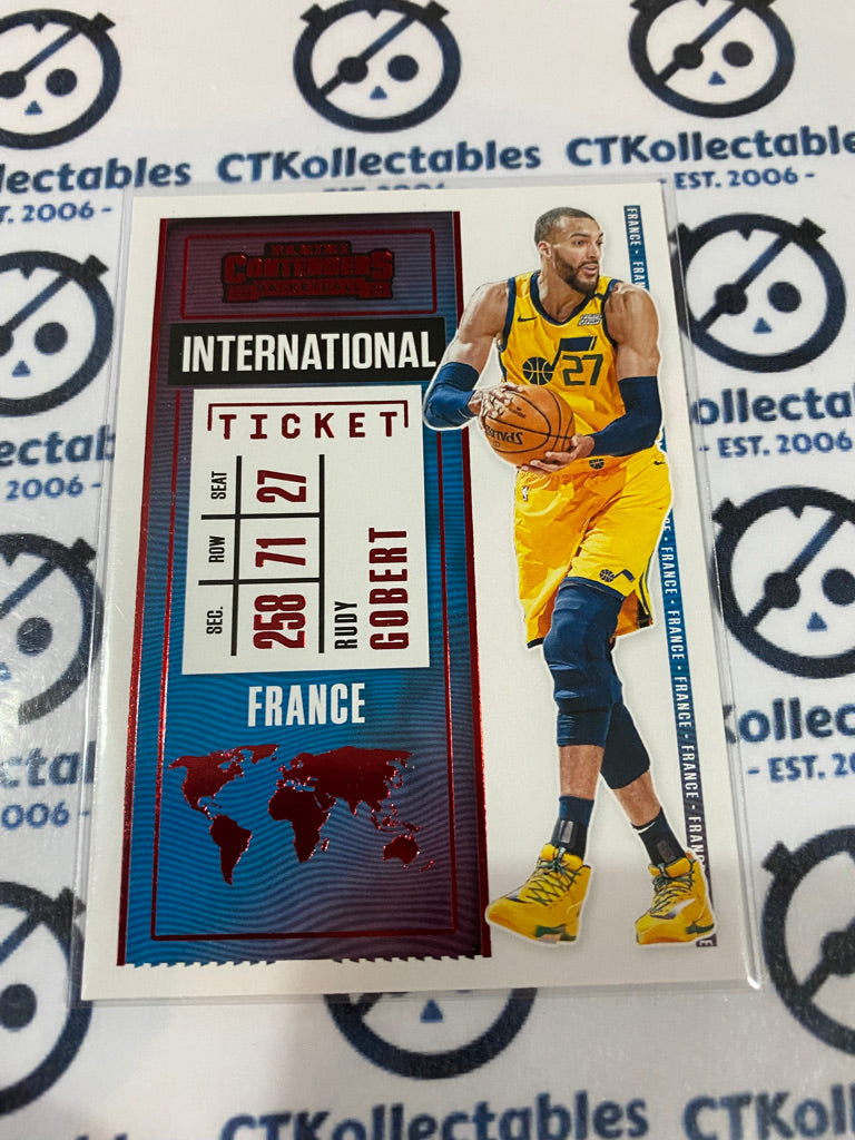 2020-21 NBA Contenders International Ticket Red Rudy Gobert #18