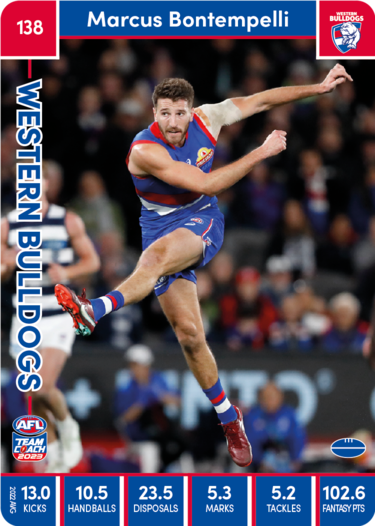 2023 AFL Teamcoach Base Card-#138 Marcus Bontempelli bulldogs