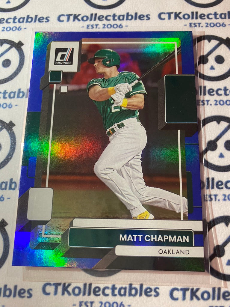 2022 Panini Donruss Baseball Matt Chapman Blue Foil #162 Oakland