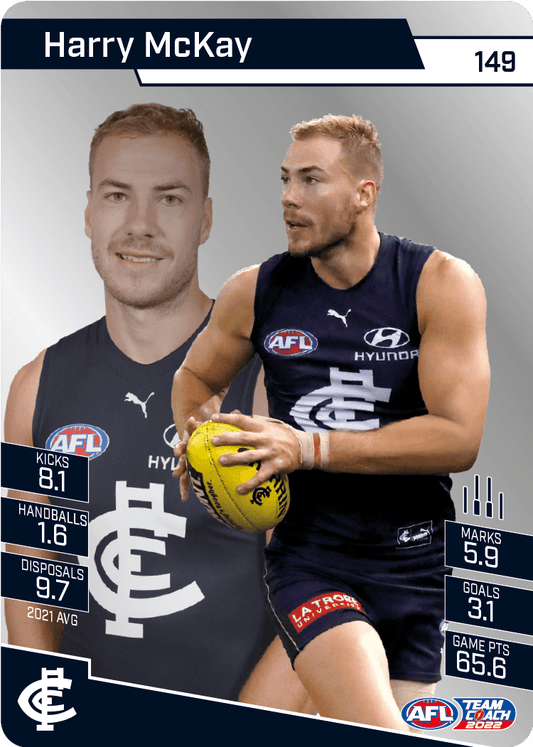 2022 AFL Teamcoach Silver Parallel #149 Harry McKay