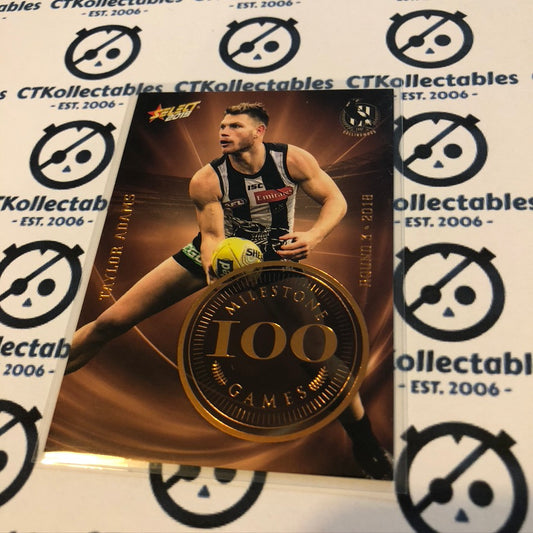 2019 Afl Footy Stars Taylor Adams Milestone 100 games MG14