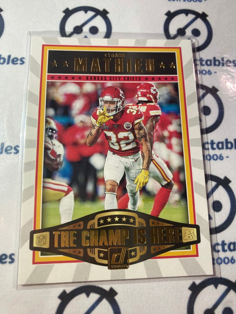 2020 Panini NFL Donruss Tyrann Mathieu The Champ is Here #CH-TM Chiefs