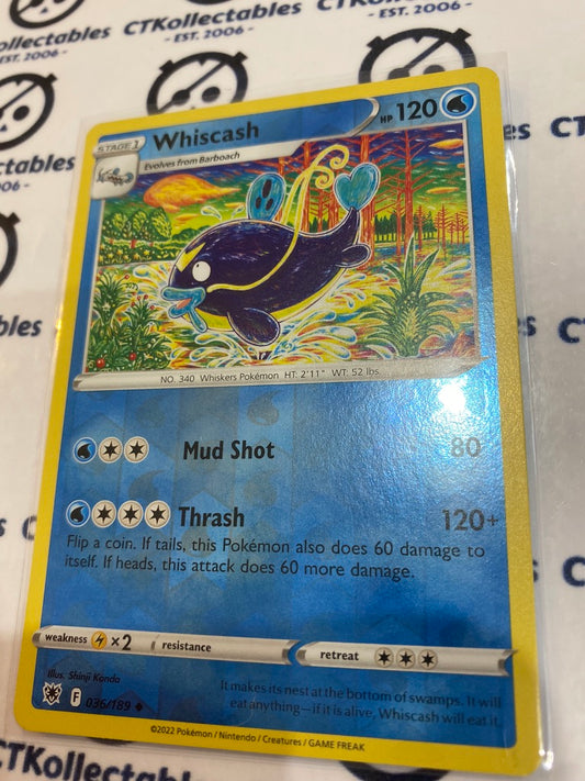 Whiscash Reverse Holo #035/189 2022 Sword & Shield Astral Radiance Pokemon Card