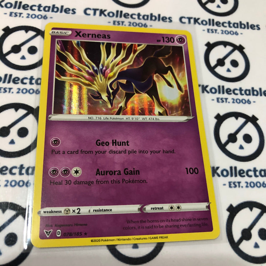 Xerneas #078/185 Holo Rare Pokémon Card Vivid Voltage