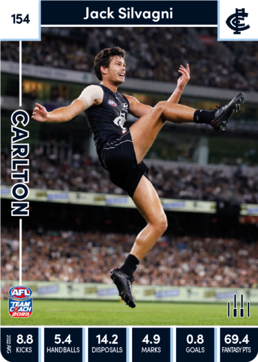 2023 AFL Teamcoach Base Card-#154 Jack Silvagni Blues