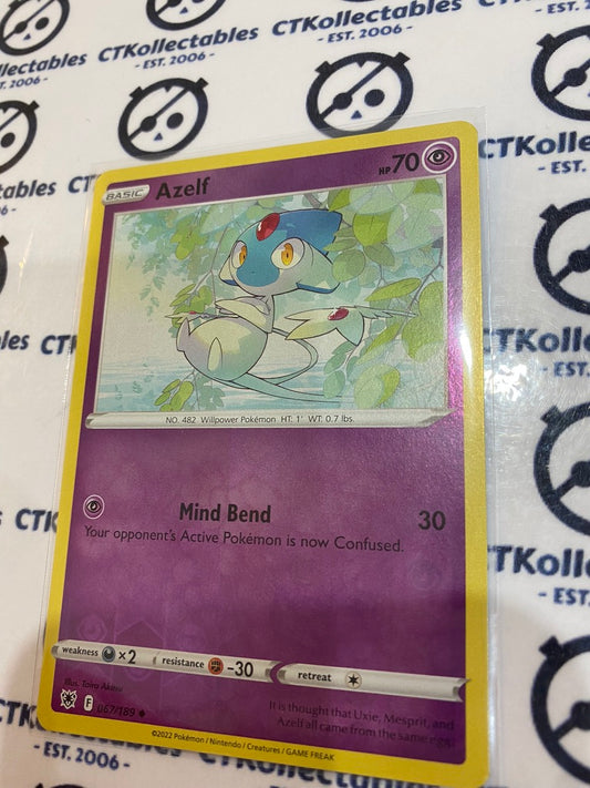Azelf Reverse Holo #067/189 2022 Sword & Shield Astral Radiance Pokemon Card