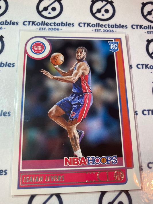 2021 Panini NBA HOOPS Rookie Card Isaiah Livers #208 Pistons
