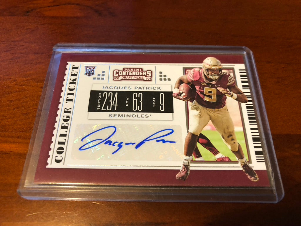 Jacques Patrick Draft Auto #168 2019 Contenders