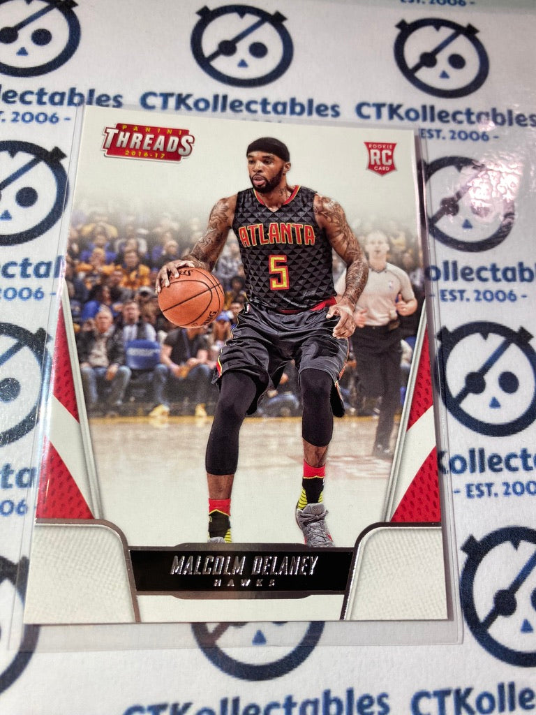 2016-17 Panini NBA Threads Malcolm Delaney Rookie Card RC #161 Hawks