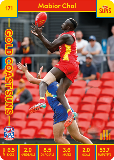 2023 AFL Teamcoach Base Card-#171 Marbior Chol Suns