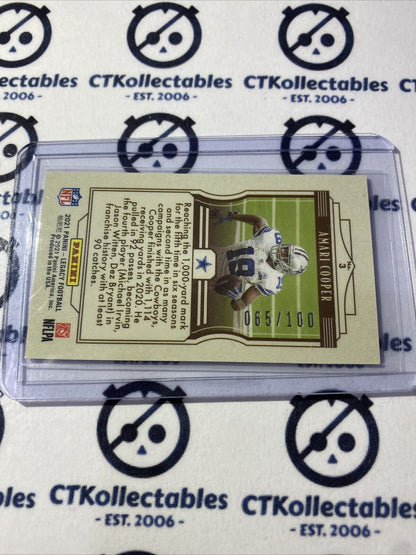 2021 NFL Legacy Amari Cooper Bronze Mini #065/100 Cowboys
