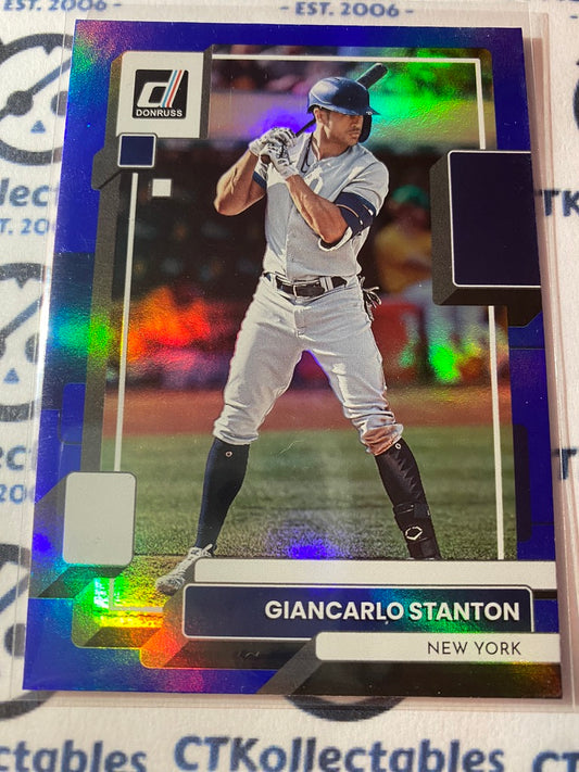 2022 Panini Donruss Baseball Giancarlo Stanton Blue Foil #141 New York