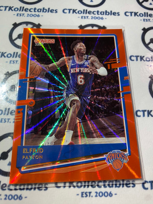 2020-21 NBA Donruss Orange Laser Elfrid Payton #182 Knicks