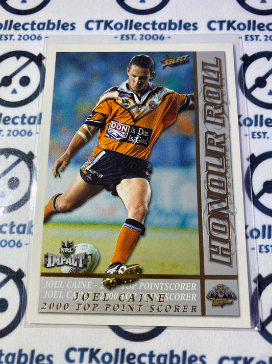 2001 NRL Select Impact Joel Caine Honour Roll #HR3 Tigers