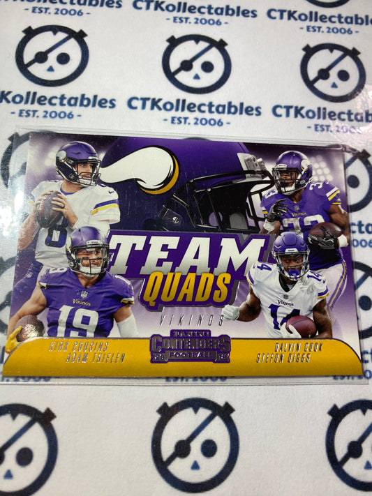 2018 NFL Panini Contenders Team Quads Vikings Cousins #TQ-10 Vikings