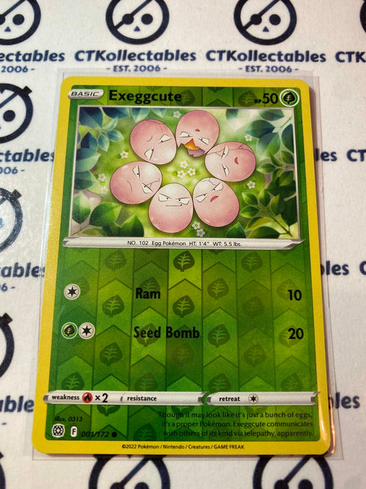 Exeggcute #001/172 Reverse Holo Pokémon Card Brilliant Stars