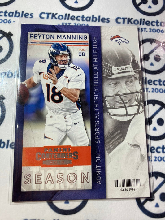 2013 NFL Panini Contenders Peyton Manning season ticket #14 Broncos