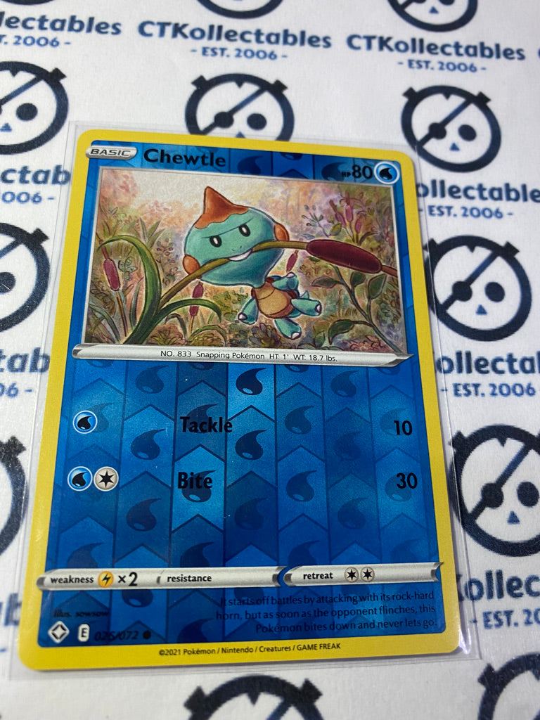 Chewtle #026/072 Reverse Holo Pokémon Card Shining Fates