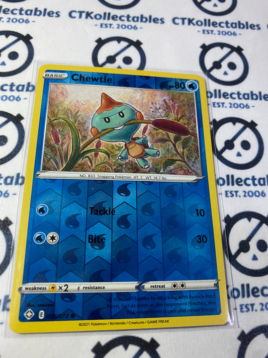 Chewtle #026/072 Reverse Holo Pokémon Card Shining Fates