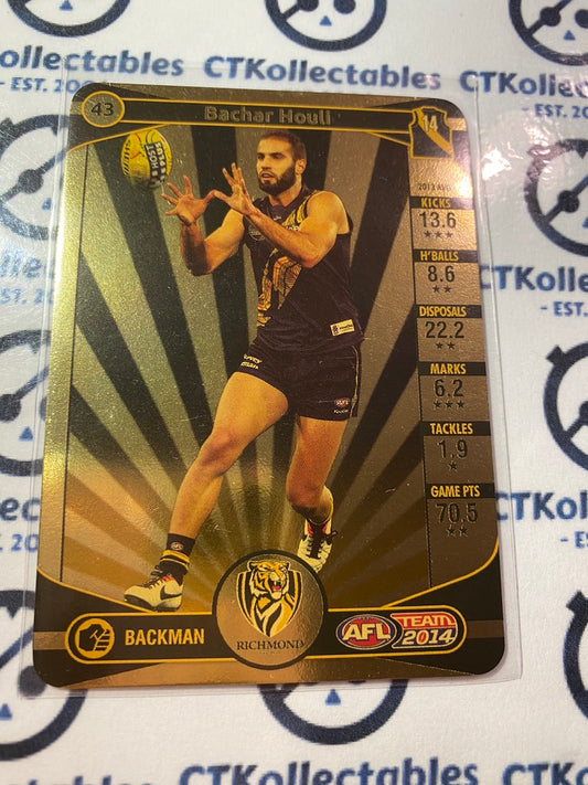 2014 AFL Teamcoach Gold Card #43 Bachar Houli Tigers