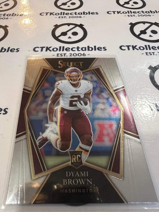 2021 NFL Panini Select Dyami Brown Premier Level Rookie RC #167 Commanders