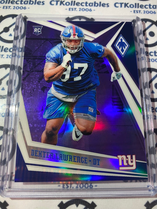 2019 NFL Panini Phoenix Dexter Lawrence Rookie Purple Parallel #130/149 Giants