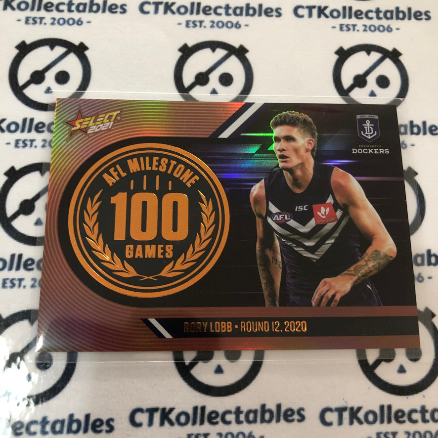 2021 AFL Footy Stars Milestone-100 Games Rory Lobb #MG23 Dockers