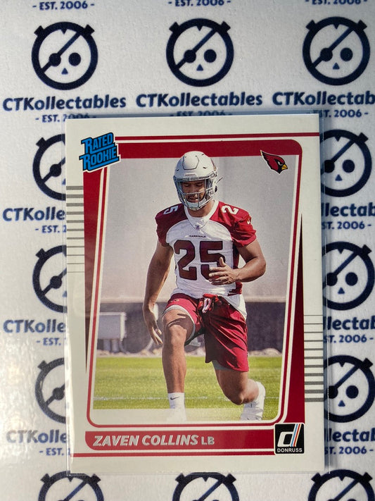 2021 NFL Donruss Rated Rookie Zaven Collins RC #334 Cardinals LB
