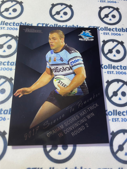 2018 NRL Traders Season To Remember Wade Graham #SR12/48 Sharks