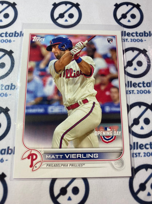 2022 Topps Opening Day Baseball Matt Vierling Rookie card RC #56 Phillies