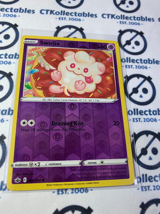 Swirlix Reverse Holo #067/198 Pokémon Card Chilling Reign
