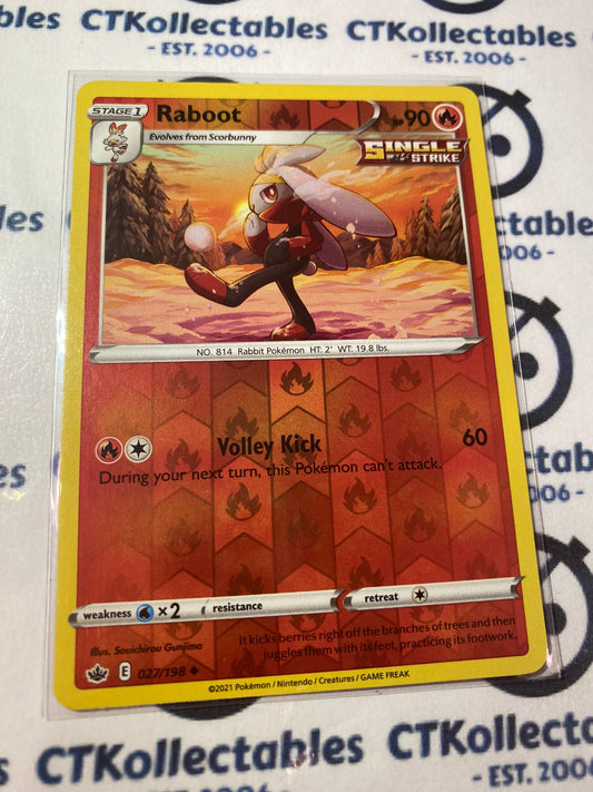 Raboot Reverse Holo #027/198 Pokémon Card Chilling Reign