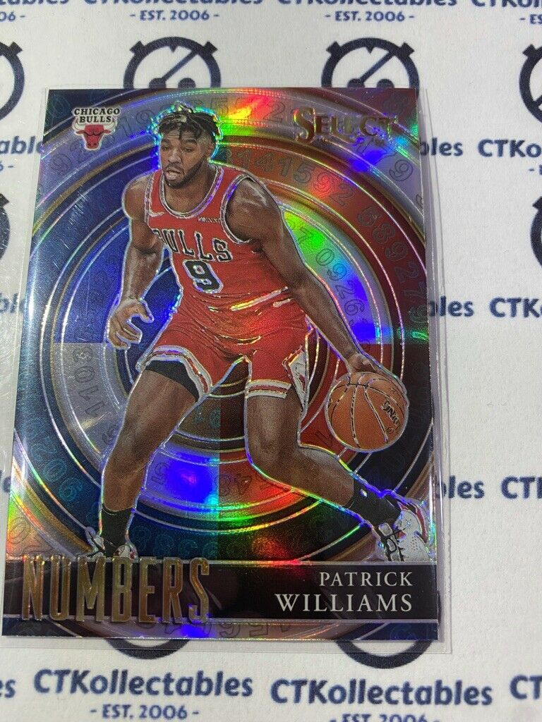 2020-21 Panini NBA Select Numbers Silver Prizm Patrick Williams #16 Bulls