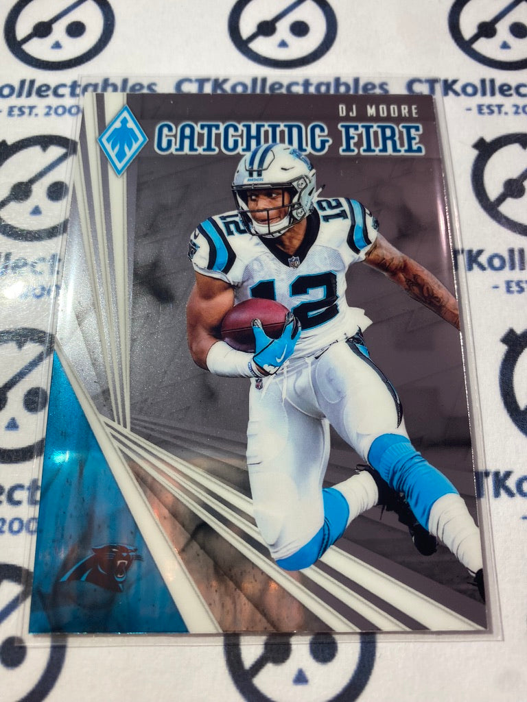 2019 NFL Panini Phoenix DJ Moore Catching Fire #26 Panthers