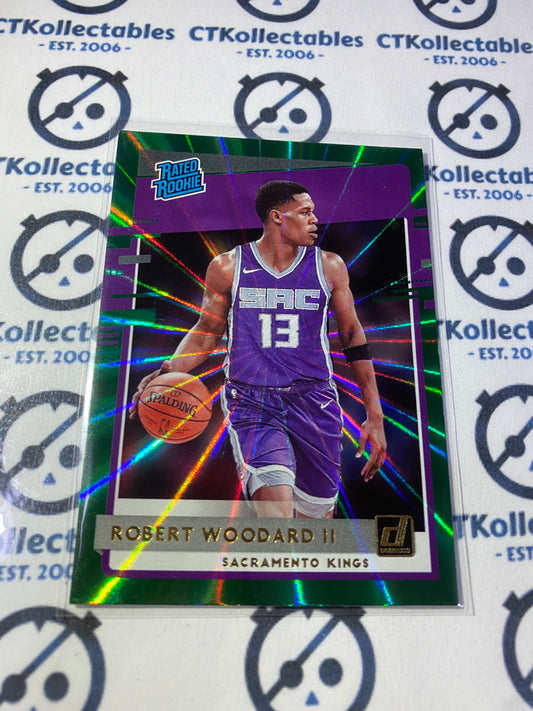 2020-21 NBA Donruss Green Lazer Robert Woodard II Rated Rookie #219 Kings
