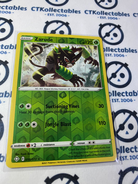Zarude #016/072 Reverse Holo Pokémon Card Shining Fates