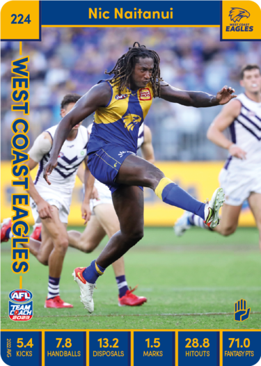 2023 AFL Teamcoach Base Card-#224 Nic Naitanui Eagles