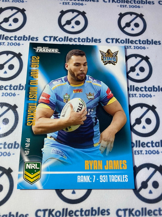 2017 NRL Traders Puzzle Piece Ryan James PP24/54 Titans