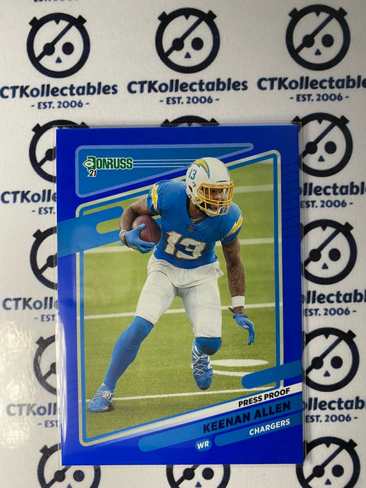 2021 NFL Donruss Press Proof Blue Keenan Allen #73 Chargers