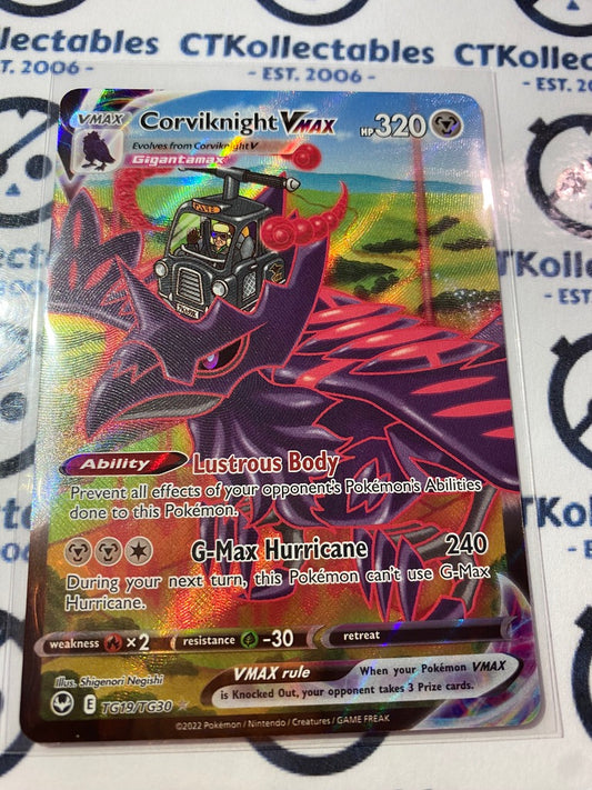 Corviknight Vmax Trainer Gallery Rare Full Art TG19/TG30 2022 Sword & Shield Silver Tempest Pokemon Card