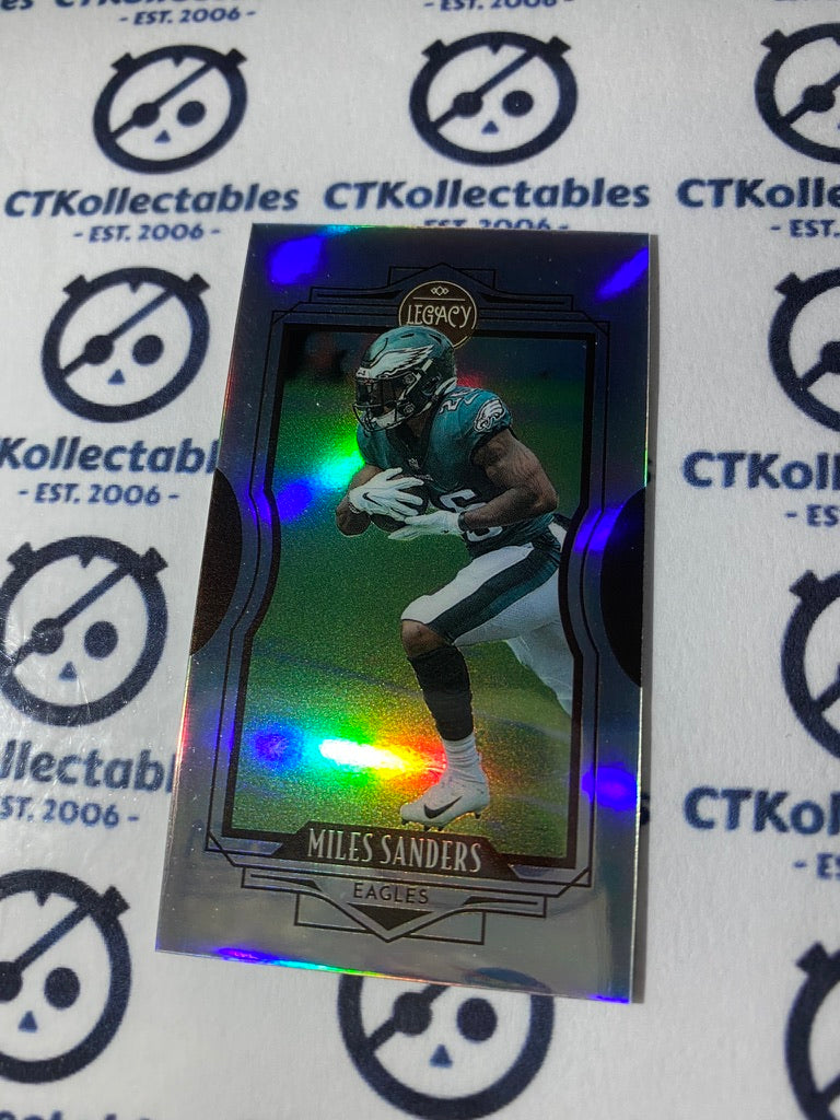 2021 NFL Legacy Miles Sanders Premium Mini- Silver Prizm RC #8 Eagles