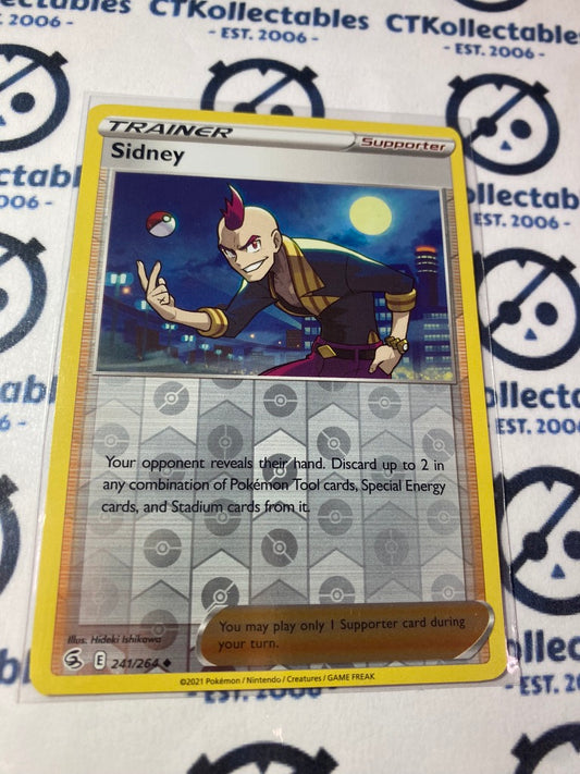 Sidney Reverse Holo #241/264 2021 Sword & Shield Fusion Strike Pokemon Card