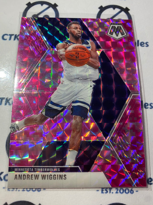 2019-20 Panini NBA Mosaic Andrew Wiggins Pink Prizm #73 Timberowlves