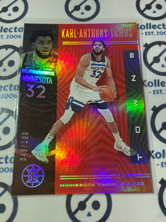 2019-20 Panini NBA Illusions Karl-Anthony Towns Red #049/199 Timberwolves