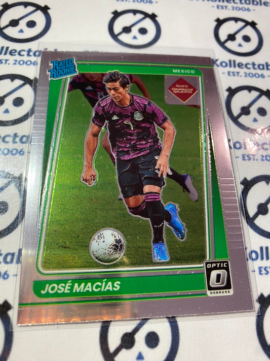 2021-22 Soccer Donruss Jose Macias Rated rookie optic world cup #183 Mexico
