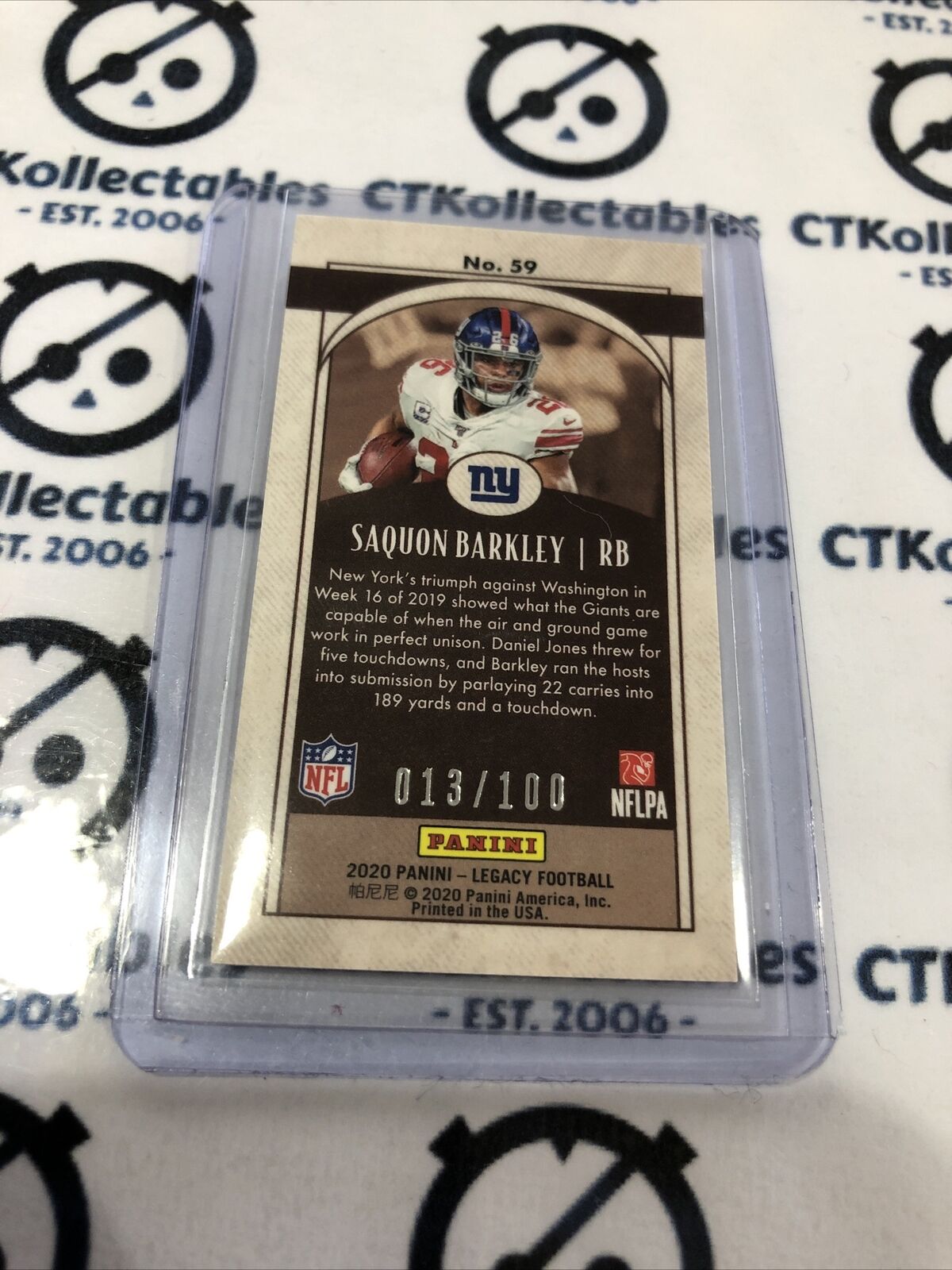 2020 NFL Legacy Saquon Barkley Bronze Chrome Mini #013/100 Giants