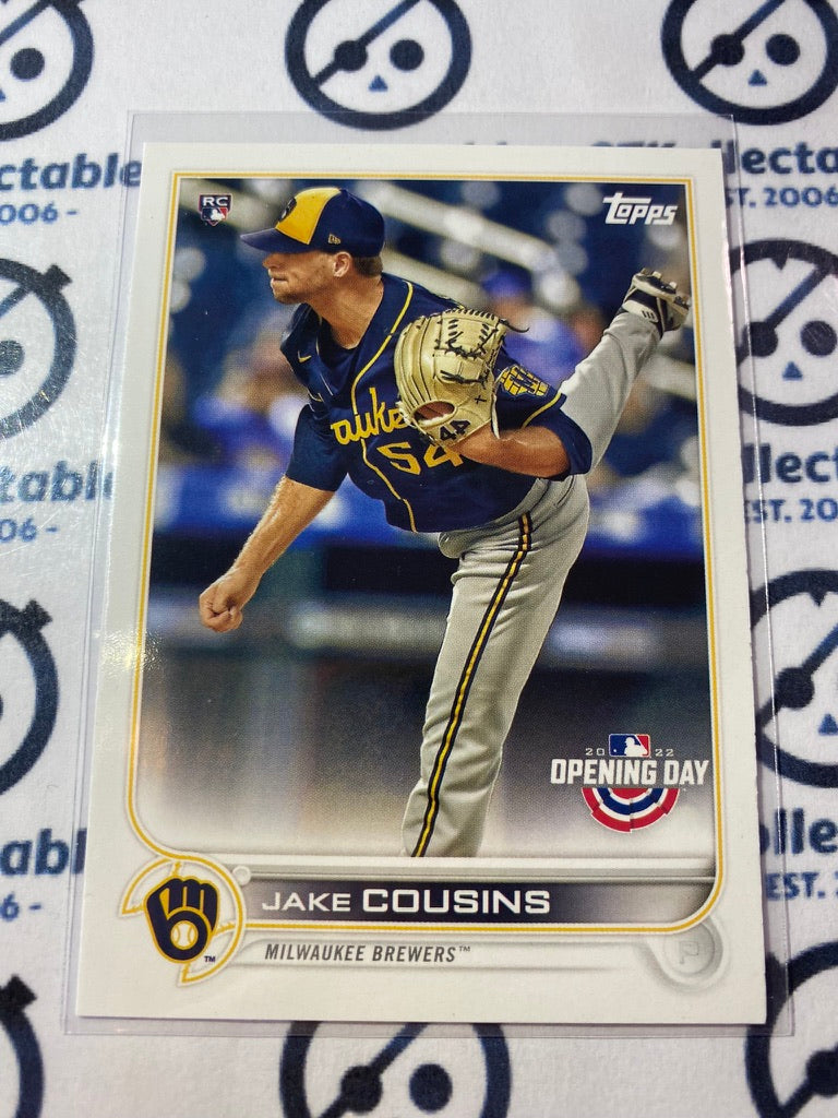 2022 Topps Opening Day Baseball Jake Cousins Rookie card RC #47 Brewers